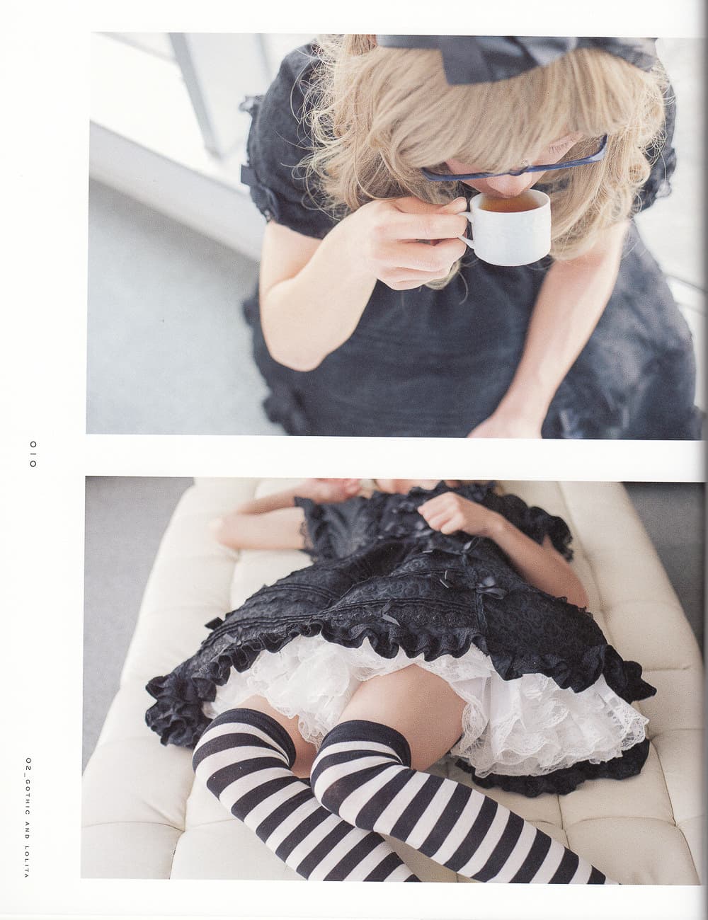 Cross-dressing legs with worn socks